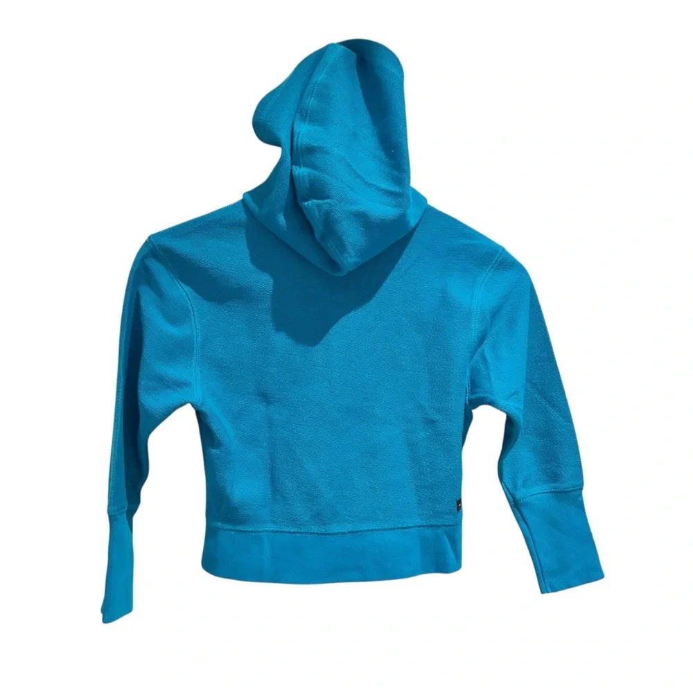 Tea Collection 100% Cotton Teal Zip Up Hoodie‎ Pockets Texture Size 6 NWT